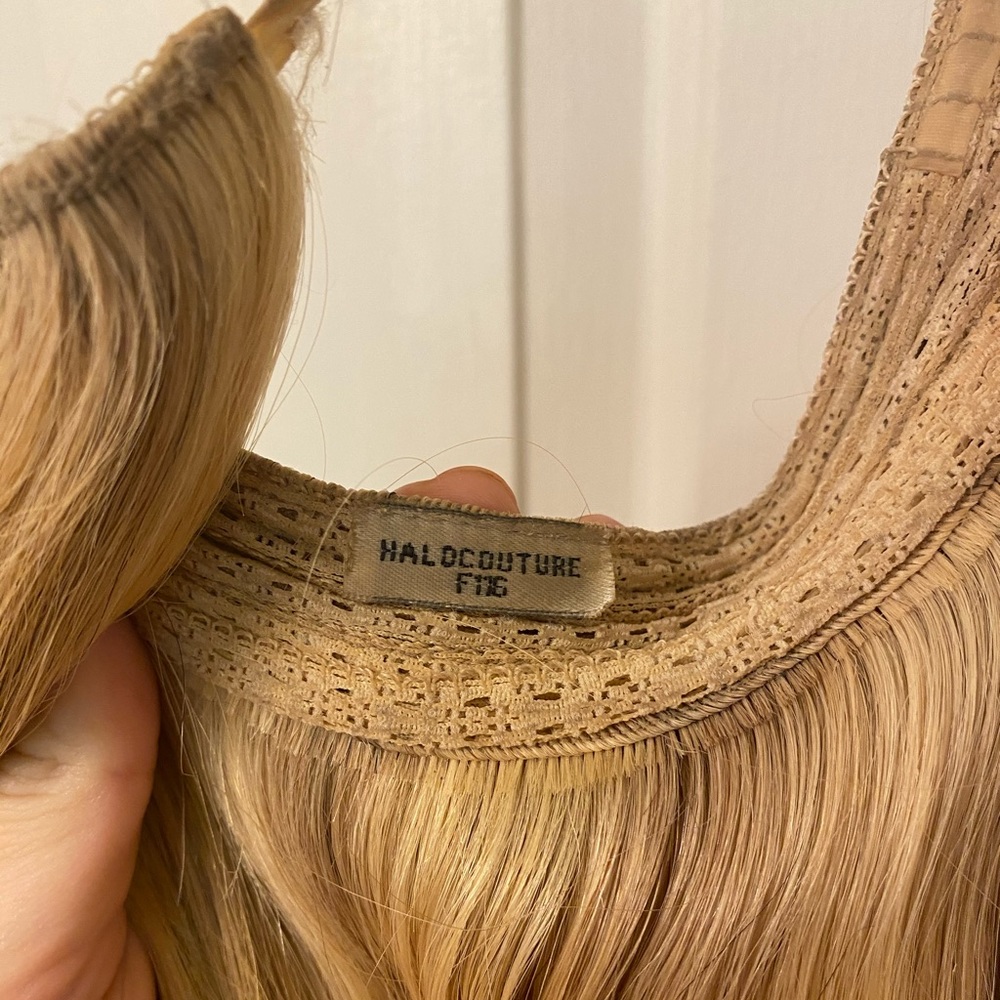 Halo couture extensions. 16” long, color F116
